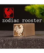 Brass Zodiac Rooster Seal Hand Polished Finished Stamp Metal Chop 2*2cm ... - $30.00