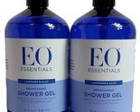 2X EO Essential Oils Lavender &amp; Aloe Shower Gel 32 Oz. Each - £31.42 GBP