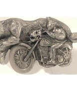 Vintage Great American Products Motorcycle Cougar Jaguar Belt Buckle Mad... - £48.06 GBP