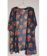 Matilda Jane Navy Floral Watch The Sunrise Kimono Size XS/S Women&#39;s N - $420.86 MXN