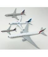 Lot 4 Heavy Diecast Commercial Airliners Jet Airplanes American Emirates... - $29.99