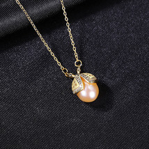 S925 Silver Freshwater Pearl Pendant Women&#39;s Fashion Diamond Creative Ladybug Ne - £16.73 GBP