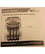 OWNER’S MANUAL - ROYAL SOVEREIGN FS-2D TWO ROW COIN COUNTER W/VALUE COUNTING - £2.37 GBP