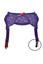 Agent Provocateur Womens Garter Belt Lace Mesh Floral Purple Size S - £71.85 GBP