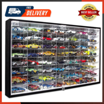 Hot Wheels 1/64 Scale Diecast Display Case Storage Cabinet Shelf Wall Mount Rack - £86.34 GBP