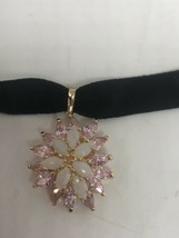 Vintage Opal Choker Deco Pink Ice 925 Sterling Silver Necklace - £120.03 GBP