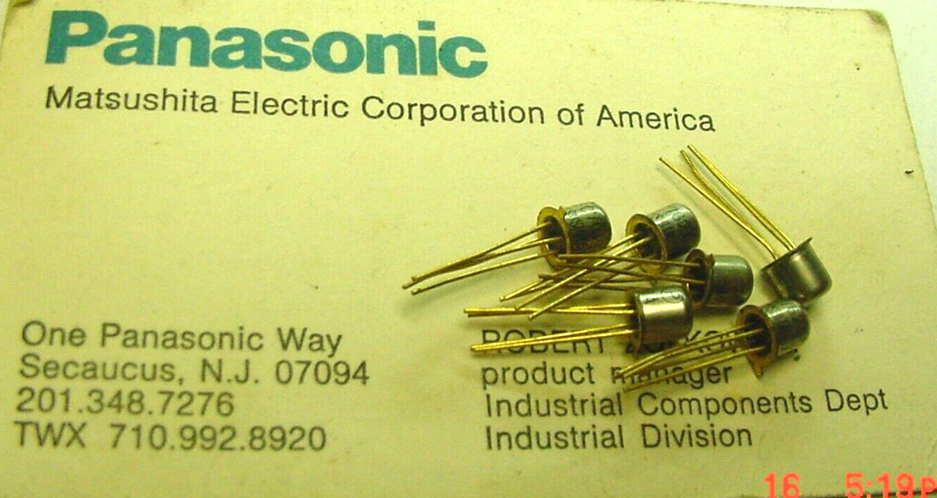 2 NOS Matsushita-Panasonic 2SC762 VHF Amp Tranistor 4Pins TO-72 - $7.87