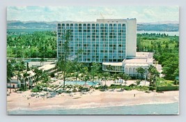 Americana Hotel Spiaggia Vista San Juan Portorico Pr Cromo Cartolina - £2.37 GBP