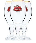 Stella Artois 3-Pack Original Large Beer Glass Chalices, 50cl - £22.90 GBP