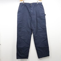 Carhartt Original Dungaree Fit Carpenter Pants Jeans 38×32 Navy Blue Cotton - $39.60