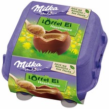 Milka chocolate EGGS with HAZELNUT CREAM filling -4 eggs -FREE SHIPPING - £11.04 GBP