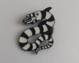 Beetlejuice as Sandworm Black &amp; White Enamel Lapel Hat Pin - £5.68 GBP