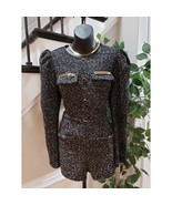 SHELN Women&#39;s Black &amp; White Polyester Long Sleeve Button Front Romper Si... - $635.62 MXN