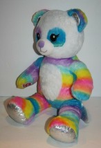 Build A Bear Rainbow Friends Panda Bear 17&quot; Plush Glitter Eye Stuffed An... - $22.26