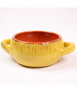 De Silva Soup Bowl 5&quot; Yellow Glazed Brown Terracotta Two Handled Crock I... - $15.86 CAD