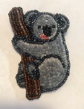 Hand Beaded Brooch Pin Koala Bear  2” - $18.69