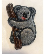 Hand Beaded Brooch Pin Koala Bear  2” - £14.70 GBP