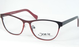 JOE&#39;S JOE5983 2 VIVD BURGUNDY /BLACK UNIQUE EYEGLASSES GLASSES FRAME 54-... - $2,010.37 MXN