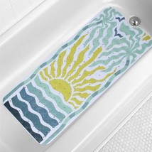 Bathtub Mat Non Slip Boho 40X16In Palm Leaves Extra Long Bohemia Bath Mat For Tu - $32.99