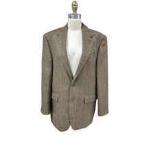 vtg Retro LRL Ralph Lauren Green Label Herringbone Tweed Sport Coat Men ... - $79.30