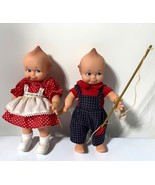 Vtg Jesco Rosie ONeill Kewpie Dolls 1999 Boy Fishing &amp; Girl  Vinyl Colle... - $30.48