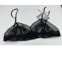 Philosophy Di Lorenzo Serafini  Semi Sheer Panelled Bra Black Size 6 New - $1,413.45 MXN