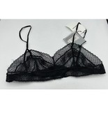 Philosophy Di Lorenzo Serafini  Semi Sheer Panelled Bra Black Size 6 New - $101.11 CAD