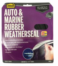 M-D Auto &amp; Marine Black Rubber Self Adhesive WeatherSeal 2 X 8-1/2&quot; Strips - £10.99 GBP