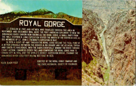Postcard Colorado Royal Gorge Historical Society Information  5.5 x 3.5 Inches - £3.94 GBP