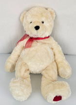 Hallmark Sweet Hugs Teddy Bear Cream Plush Stuffed Animal Red Heart on Foot 20” - £21.51 GBP