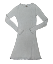 For Love &amp; Lemons Knitz Womens Dress Mini Ruffle Edge Elegant Light Grey Size S - £64.92 GBP