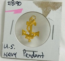 Golden Anchor Rope Pendant US Navy Fans Charm Pendant - £11.68 GBP