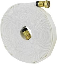 Fire Hose  f for RV use  5/8&quot; ID x 50 ft GHT Couplings, 300 PSI White US... - $77.22