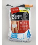 Hanes 6 pack Tables Men&#39;s white briefs Size Large New in package wicking... - £11.15 GBP