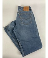 Levi&#39;s Men&#39;s Light Blue 501 Regular Fit Straight Leg Jeans Size W 34 L 30 - $29.99