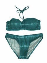 Xhilaration Womens Swimsuit Size S Small Blue/Green Bikini Padded 2 Piece  - £14.62 GBP