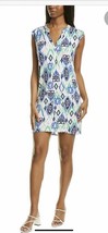 Tori Richard Alexia Shift Dress Women&#39;s Ladies Slow Poke Vibrant Fish Sz... - £44.68 GBP