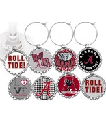 Alabama Football crimson tide decor party wine charms markers 8 party fa... - £7.72 GBP