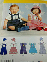 Simplicity 1204 Babies Romper Jumper Hat W Crosstitch Pattern Uncut Size XXS-L - £3.30 GBP