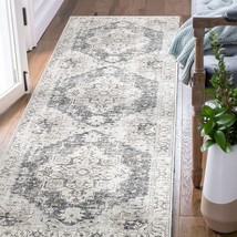 Jinchan Area Rug 2X8 Runner Rug Hallway Indoor Persian Rug Vintage Rug Grey - £39.44 GBP