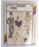 Stretch &amp; Sew #742 Sewing Pattern 1983 Sport Pant Collection Hip Sizes 3... - £7.82 GBP