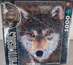 Buffalo Games Photomosaics Wolf Jigsaw Puzzle 1000 Piece Robert Silvers New - £37.36 GBP