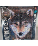 Buffalo Games Photomosaics Wolf Jigsaw Puzzle 1000 Piece Robert Silvers New - £34.94 GBP