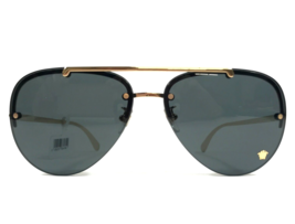 Versace Sunglasses MOD.2231 1002/87 Shiny Gold Aviators with Dark Grey Lenses - $123.74