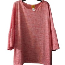 Ruby Rd. Plus Size Round Neck 3/4 Bell Sleeve Knit Top Size 1X New w/Tags - £19.71 GBP
