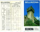 Bellinzona Switzerland 3 Castles Tourism  Brochure and Rate Chart  1969 - £15.56 GBP