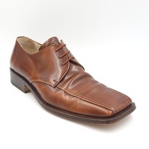 Olivier Men Square Bicycle Toe Derby Oxfords Size US 9 Brown Leather Made Italy - £15.65 GBP