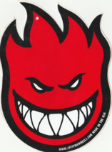 SPITFIRE WHEELS SKATEBOARD BIGHEAD DECAL LARGE RED 4 1/4&quot; X 6&quot; - $11.63