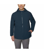 Voyager Men&#39;s S Windbreaker Jacket BLUE Zipper Pockets Hood Small - £23.17 GBP