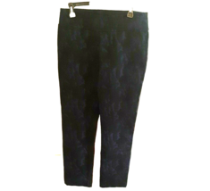 Medium Soft Surroundings Leggings Heavyweight Warm Black Blue Abstract D... - $33.65